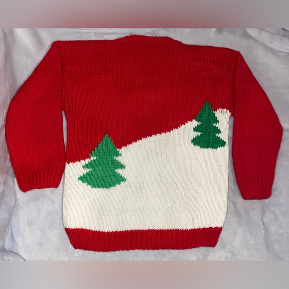 Rosie's Imports Vintage Kid’s Size S Merry Christmas Red/White Sweater Winter - Picture 3 of 4